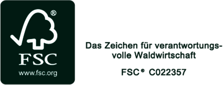 Samson Druck ist zertifizierte Druckerei, FSC (R) Zertifizierung für Samson Druck Forests for all forever nachhaltiges Drucken
