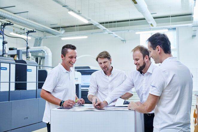 Samson Druck Team Qualität Besprechung