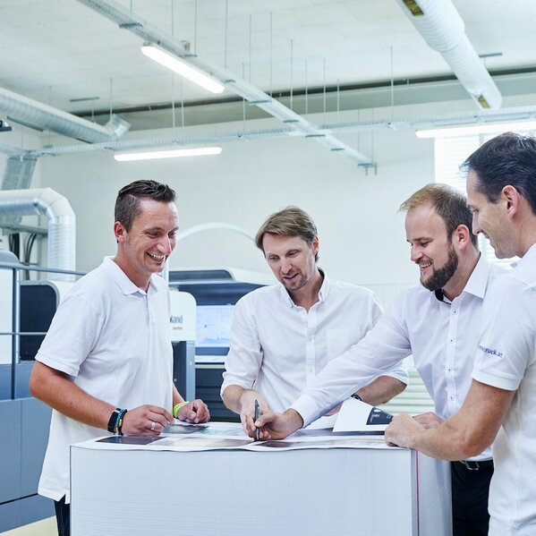 Samson Druck Team Qualität Besprechung