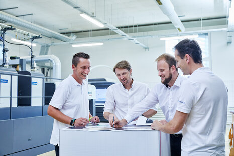 Samson Druck Team Qualität Besprechung