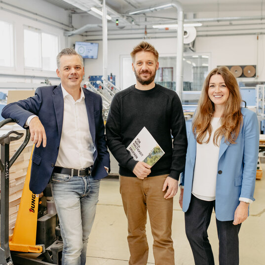 Samson Druck, Geschäftsleitung, Tibor Valentin, Markus Ramsbacher, Lisa Frost