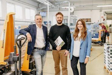 Samson Druck, Geschäftsleitung, Tibor Valentin, Markus Ramsbacher, Lisa Frost