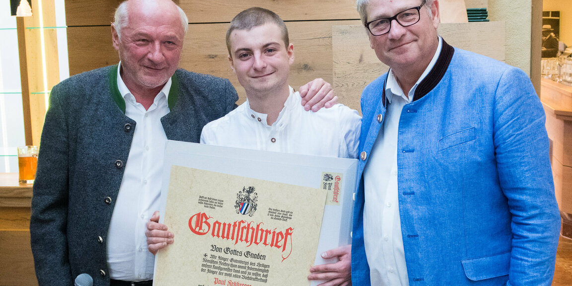 Samson Druck Gautschen Gautschfeier Lehrabschluss Gautschbrief Paul Fehberger Gerhard Aichhorn